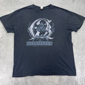 Vintage Quiksilver T Shirt Mens XL Black Dark Seas Chapter Graphic Print Outdoor